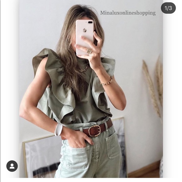 Zara sleeveless poplin blouse SOLD ON DIFF APP - Picture 4 of 7